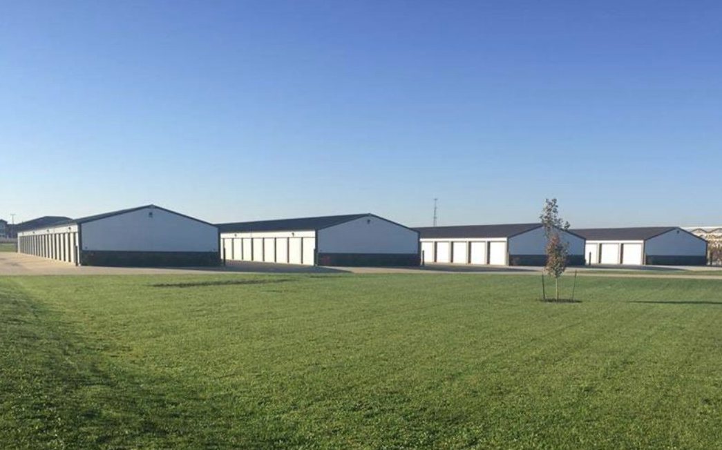 The owners' small self storage facility in Morton, Illinois
