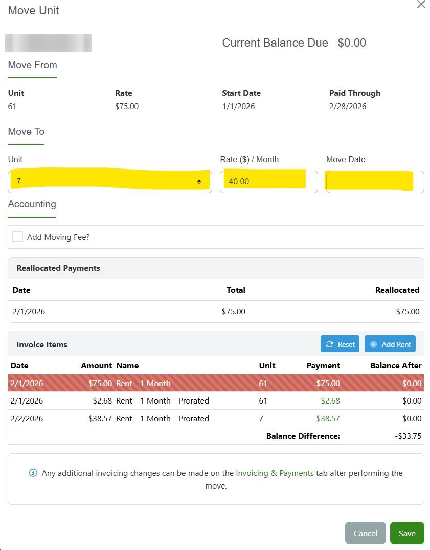 Moving Units and Refunding Deposits | Unit Trac