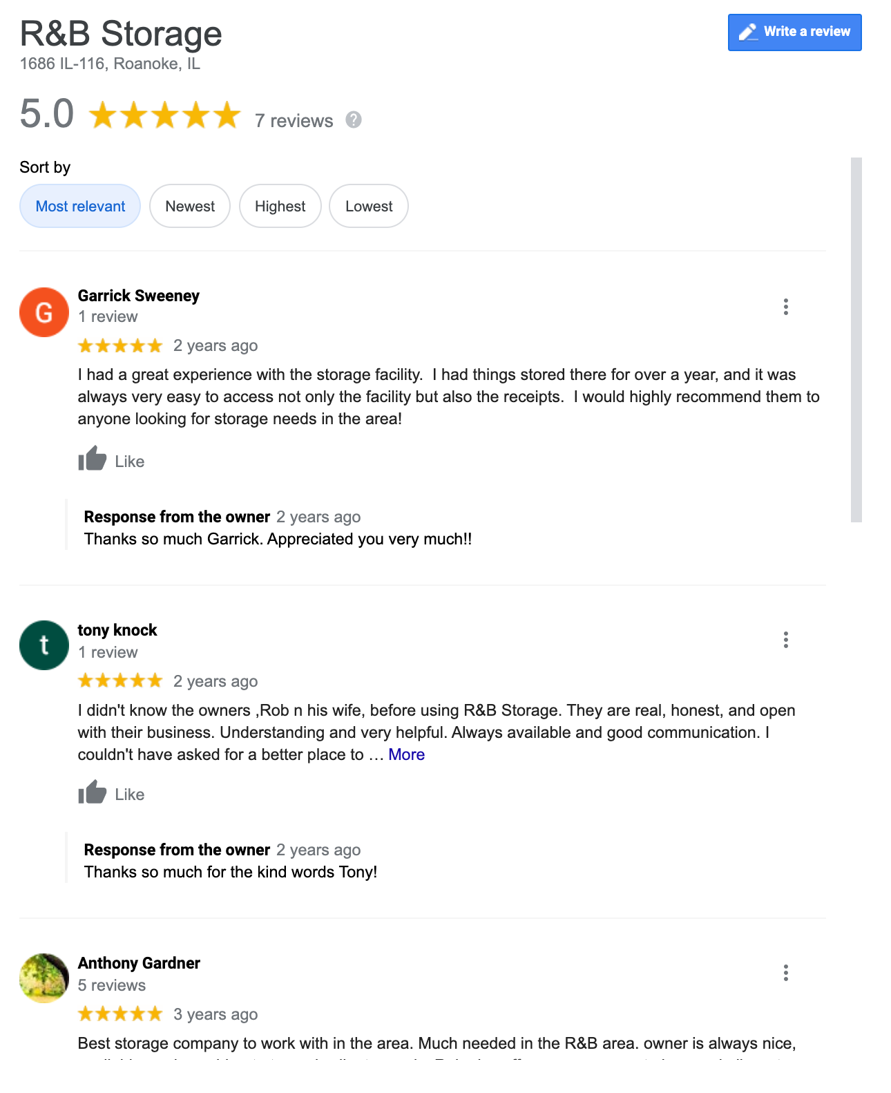 customer reviews