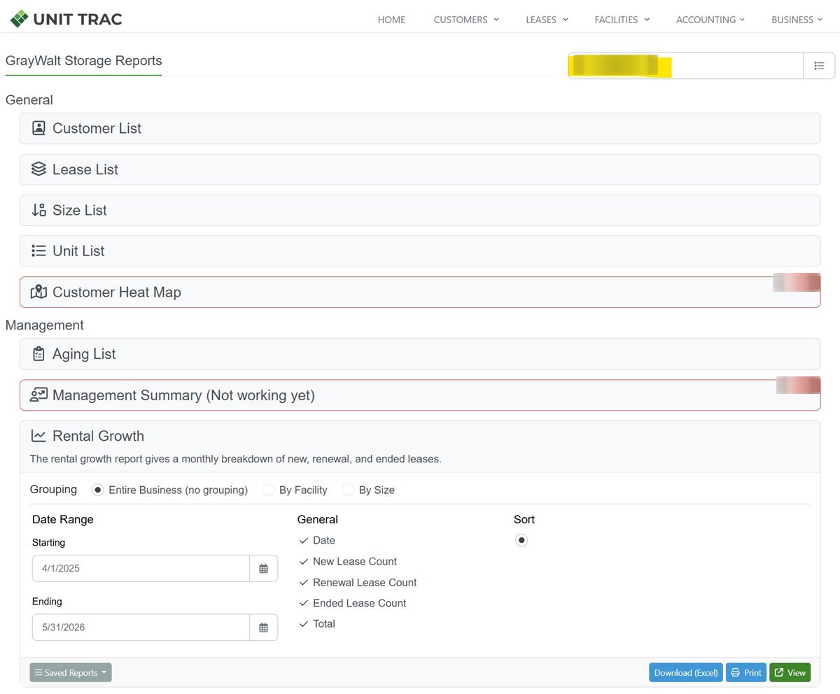 Generate Occupancy Reports by Facility | Unit Trac